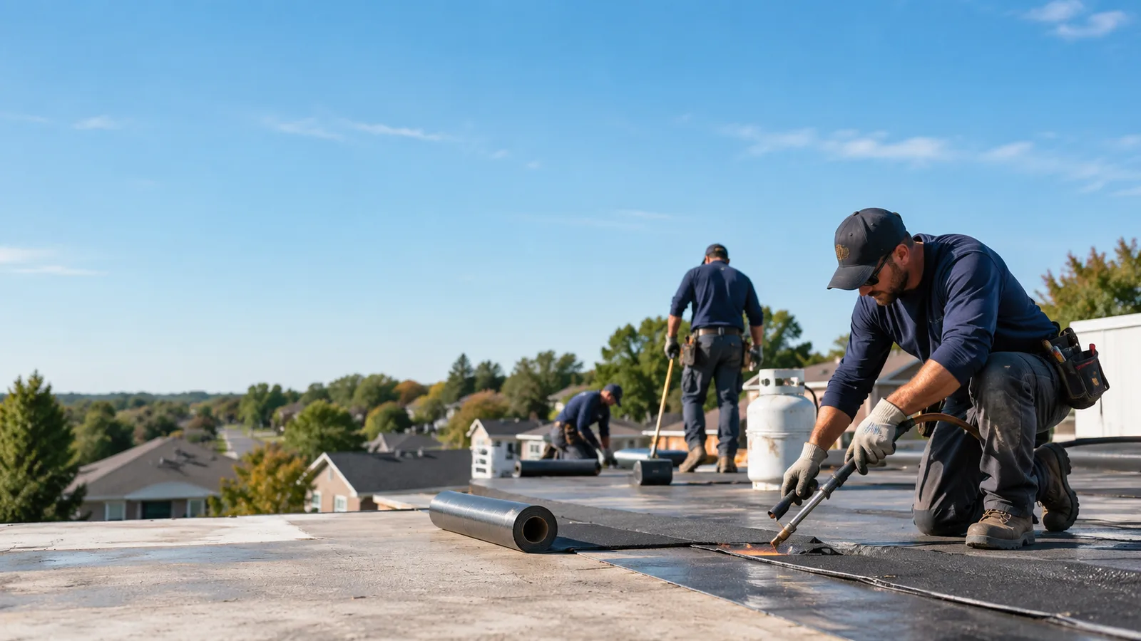 Flat Roof Leak Repair providers in Larwill, IN